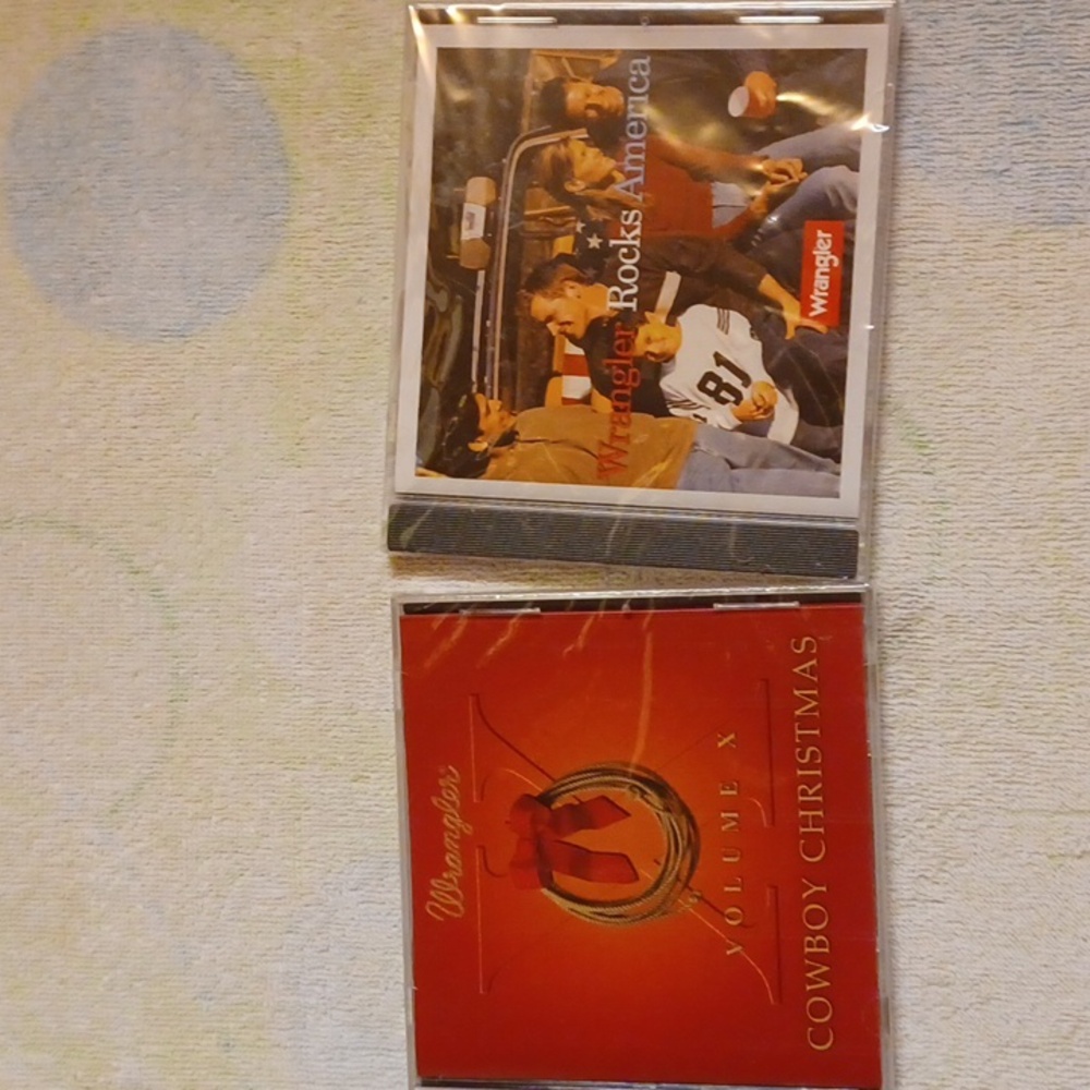 Wrangler Vintage Music CD's, Early 2000's, Rock & Christmas, New In Package